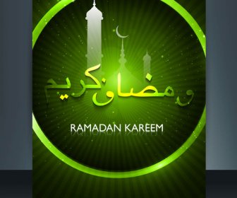 Ilustração Em Vetor Ramadan Kareem Cartão De Resumo