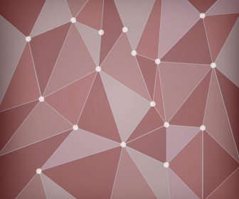 Abstract Red Polygon