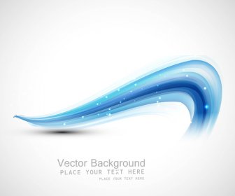 Vector De Onda Elegante Azul Brillante Resumen De La Tecnología
