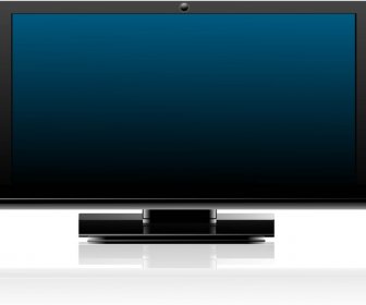 Abstract Shiny Flat Tv Screen Realistic Reflection Vector Whit Background