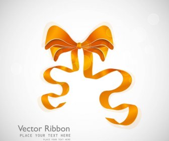 Abstract Shiny Golden Ribbon Colorful Vector Background