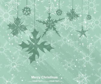Abstract Snowflakes Christmas Tree Bright Colorful Vector