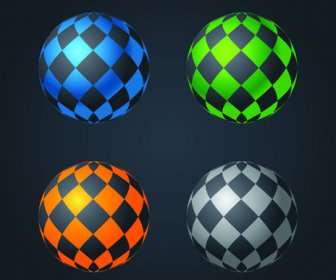 Abstract Spheres Modern Vector