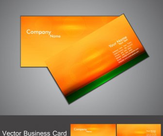 Abstract Stylish Bright Colorful Business Card Set Vector