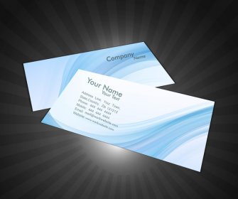 Abstract Stylish Bright Colorful Business Card Wave Design Vector