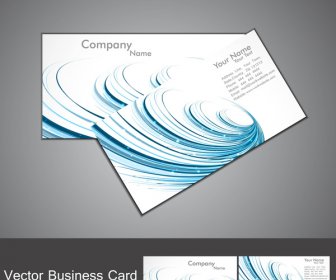 Abstract Stylish Bright Colorful Business Card Wave Vector Design