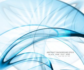 Abstract Technology Blue Shiny Wave Circle Vector Design
