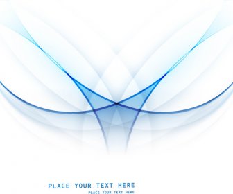 Abstract Technology Blue Shiny Wave Vector Design