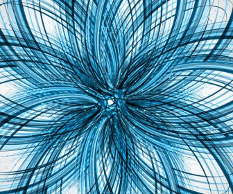 Abstrak Teknologi Lingkaran Biru Warna-warni Baris Swirl Gelombang Vektor