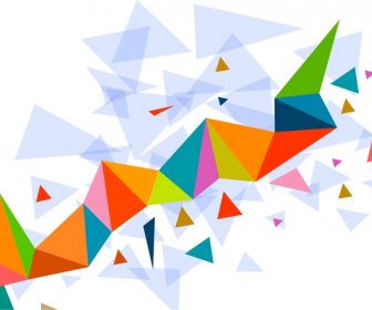 Abstract Texture Various Colorful Triangles Design