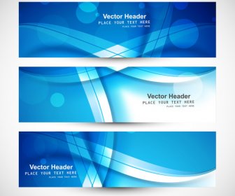 Vektor-Header Betriebswirtschaftlichen Hintergrund Schön Abstrakt Blau Wave-Design