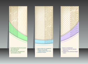 Abstract Vertical Banners Design Vector