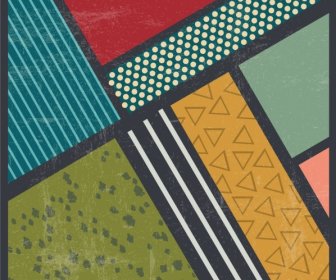 Vintage Abstrak Latar Belakang Warna-warni Dekorasi Desain
