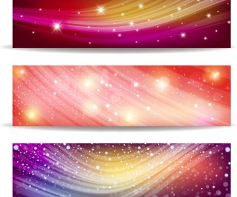 Abstract Wave And Light Banner Background