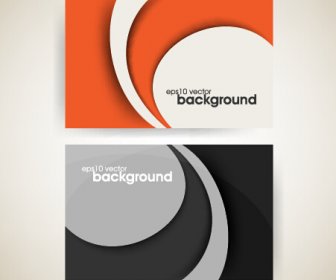 Abstract Wave Business Cards Vector