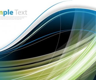 Abstract Wave Curves Vector Background