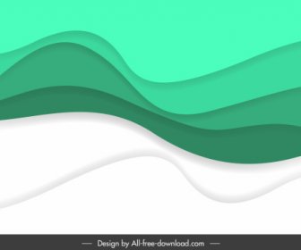 Abstract Waving Background Template Bright Curves Sketch