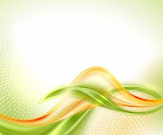 Abstract Wavy Green Eco Style Background Vector