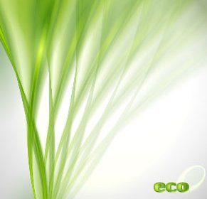 Eco Verde Ondulato Astratto Stile Sfondo Vettoriale