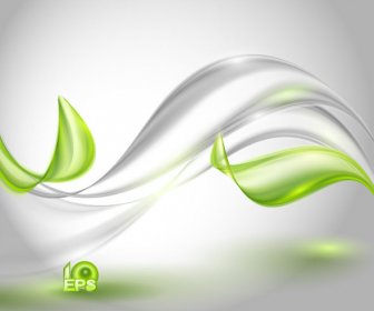 Vector De Fondo Abstracto Eco Verde Ondulado Estilo