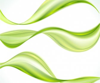 초록 물결 모양의 녹색 에코 스타일 배경 벡터
