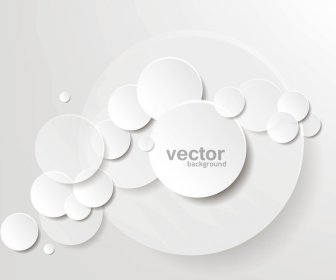 Abstract White Circle Illustration Background Vector