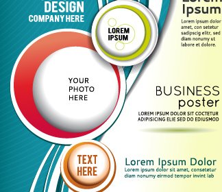 Abstract With Round Brochure Cover Design Vector