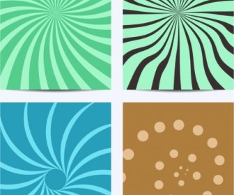 Abstraction Background Templates Twisted Lines Spots Decoration
