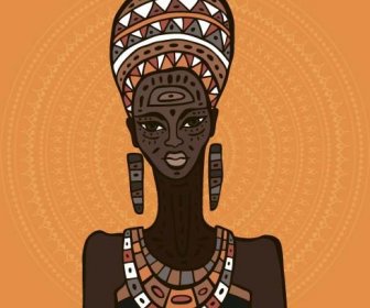 Wanita Afrika Desain Vektor