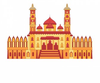 Ahmedabad Building Icon Elegant Classical Symmetric Design