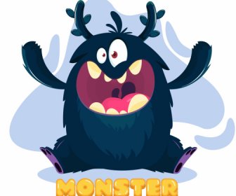 Alien Monster Ikone Lustige Karikatur Charakterskizze -2