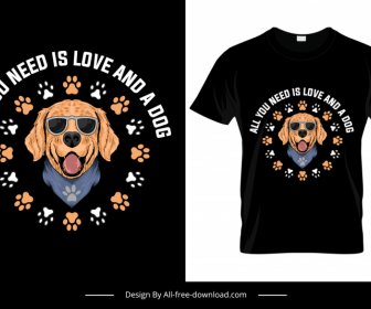Tudo O Que Você Precisa é Amor E Cão Modelo De Cotação Engraçado Decoração De Patas De Cachorro