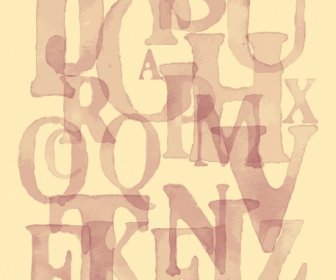 Design Rétro Alphabet Fond Textes Artistique Mise En Page