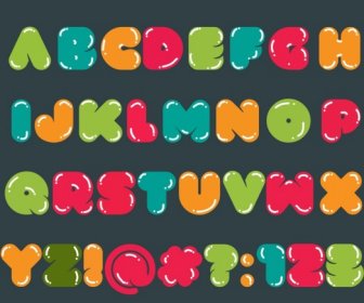Alphabet Background Colorful Funny Texts Decoration