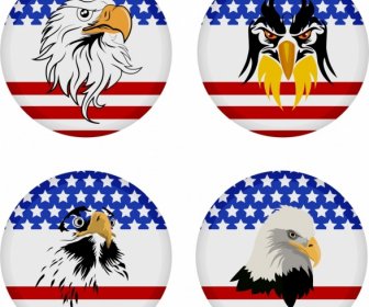 флаг шаблон медаль Америке орел украшения
