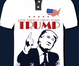 America Tshirt Template Slogan President Flag Icons Decoration