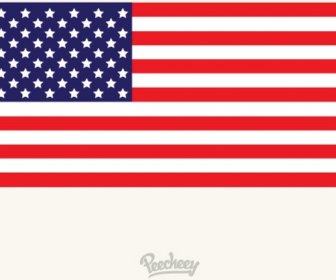 American Flag Flat Design