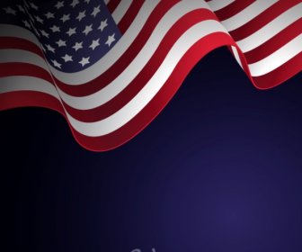 美國國旗的插圖