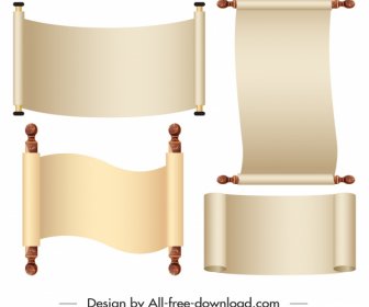 Ancient Scroll Edict Template Shiny 3d Blank Sketch