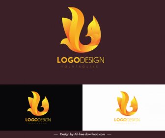 Hayvan Logotürü Tilki Kroki Sarı Kavisli Soyut Tasarım