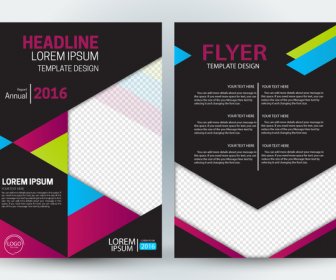 Annual Finance Flyer Design With Black Background