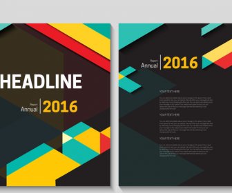 Annual Report Brochure Design With Modern Dark Background