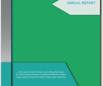 보고서 서식 파일 녹색 연례 보고서 플라이어 녹색 및 파랑 연보