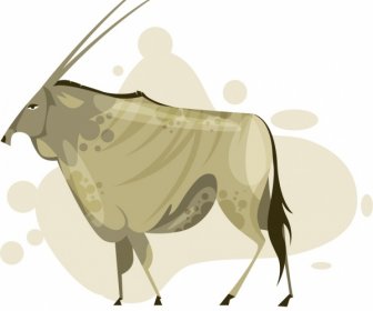 Antelope Lukisan Sketsa Kartun Klasik Desain