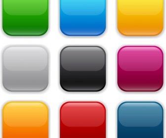 App-Symbole Farbige Vektor Tastensatz