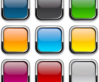 App-Symbole Farbige Vektor Tastensatz