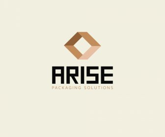 Arise Logo 3D Geometrische Form Flache Texte Dekor