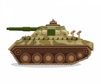 Army Tank Icon Modern Flat Design