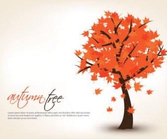 Art Autumn Tree Creative Background Vector