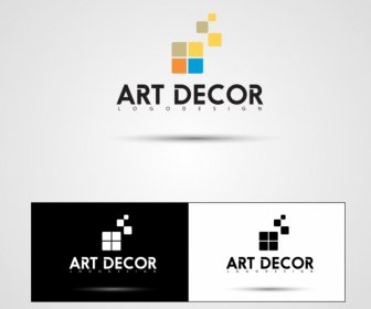 Art Déco Logotypes Carrés D'icônes De Décoration